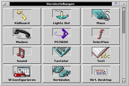 ScreenShot Voreinstellungen